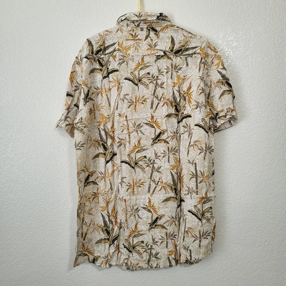 Men's Margaritaville‎ Cream Hawaiian Bbq Button Front Short Sleeves Shirt - Picture 6 of 6
